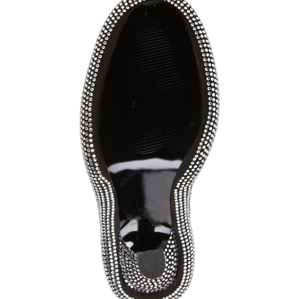 HOT DEAL 🔥🔥🥵🥵 NWT- AZALEA WANG MAE Boots Elegant Black Rhinestone-Women's Boots. - Picture 8 of 15